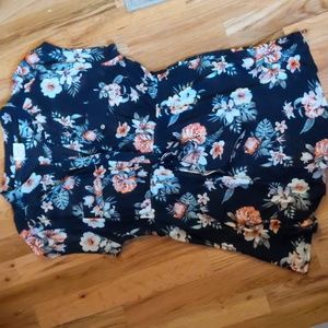 SirenLily floral maternity blouse